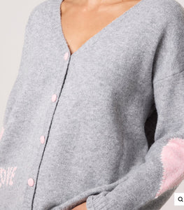 Pink Heart Cardi