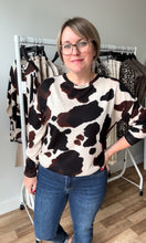 Load image into Gallery viewer, Pieta Top - Cow Print
