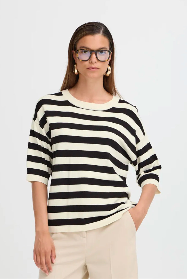Morla Stripe Top - Black/White