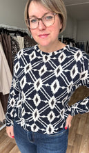 Load image into Gallery viewer, Pieta Top - Navy Ikat
