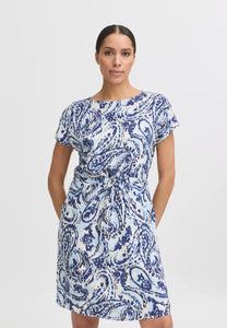 Blue Paisley Short Dress