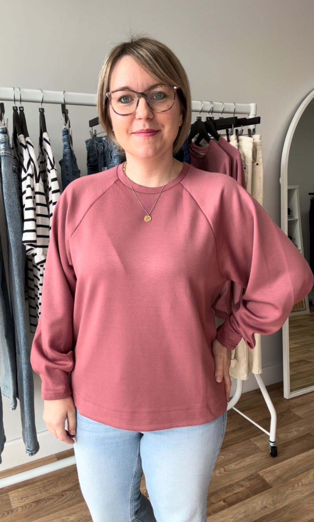 Pusti Roan Rouge Sweat Top - Long sleeve