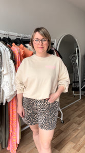 Cities Summer Sweat Top - Beige