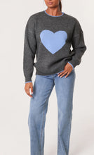 Load image into Gallery viewer, Heart Jumper - Blue/Grey
