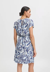 Blue Paisley Short Dress