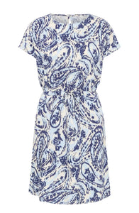 Blue Paisley Short Dress