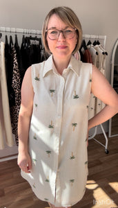 Linen/ Cotton Palm Dress