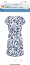 Load image into Gallery viewer, Blue Paisley Short Dress
