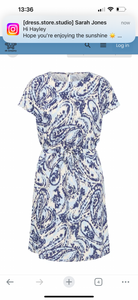 Blue Paisley Short Dress