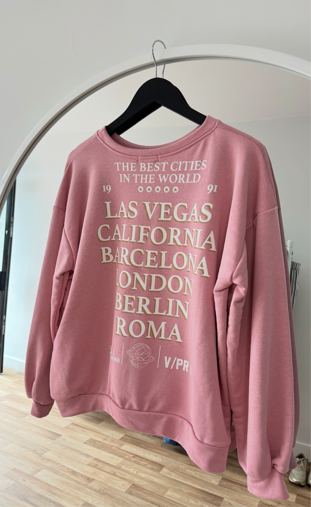 Cities Sweat Top - Pink BACK IN STOCK