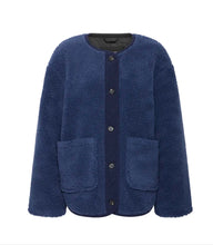 Load image into Gallery viewer, Borg Cord Coat - Navy
