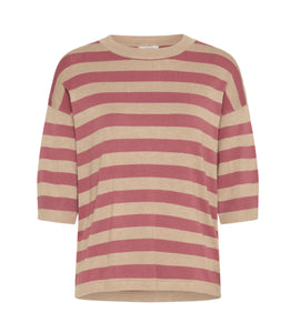 Morla Stripe Top - Pink/Beige