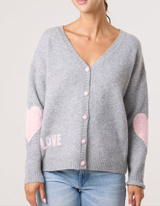 Pink Heart Cardi