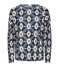 Load image into Gallery viewer, Pieta Top - Navy Ikat

