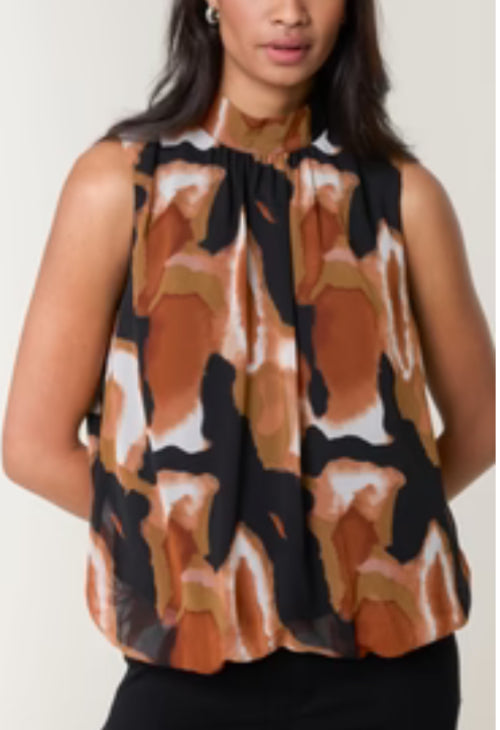 Abstract Sleeveless Top